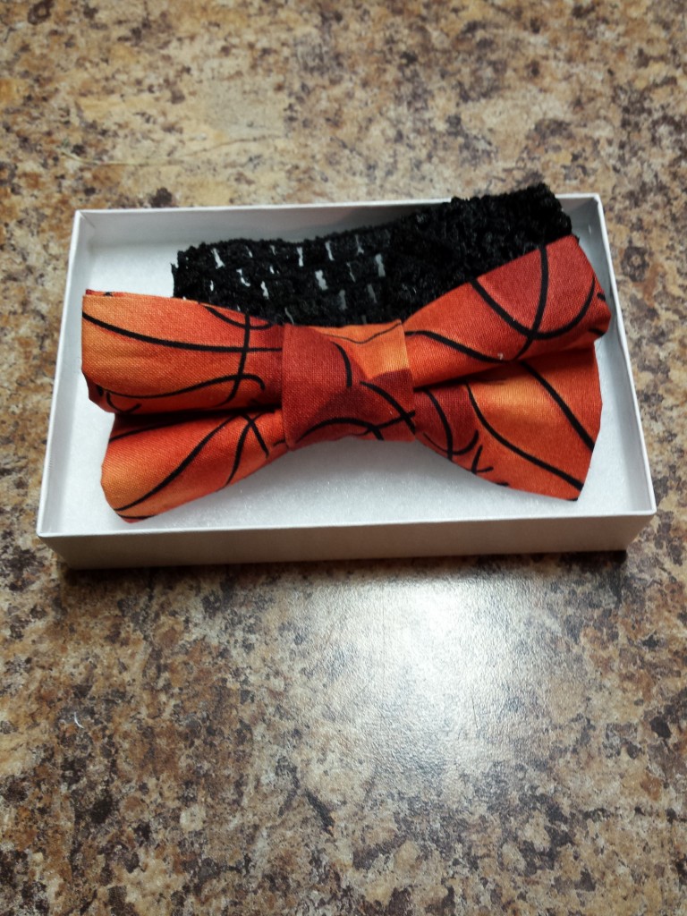 Black Baby Headband with Basketball Bow Elisha's Boutique